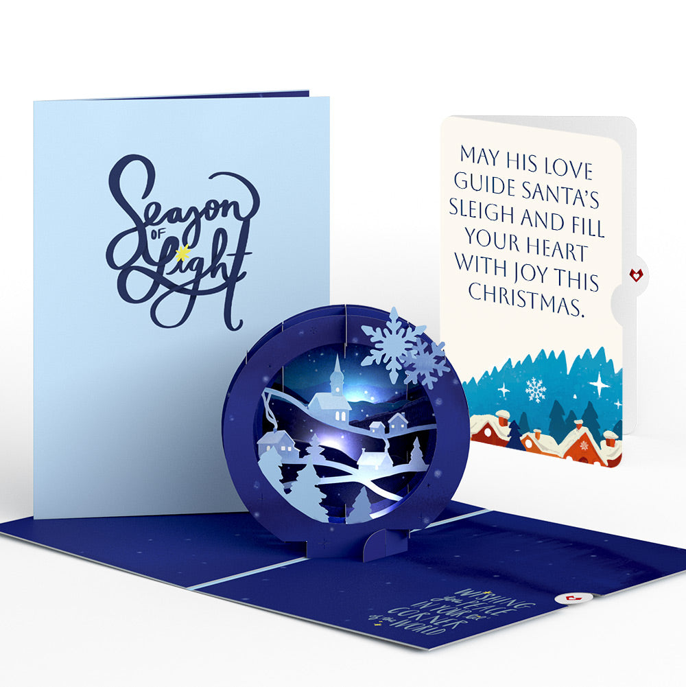 Season of Light Winter Village Light-Up Pop-Up Card and Guiding Love Christmas Sentiment Set