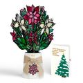 Poinsettia Shimmer Christmas Suncatcher Bouquet and Blessing Tree Sentiment Set