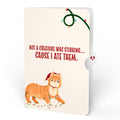 Poinsettia Shimmer Christmas Suncatcher Bouquet and Hungry Cat Sentiment Set