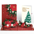 Poinsettia & Pine Christmas Pop-Up Card and Funny Tree Sentiment Set