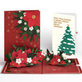 Poinsettia & Pine Christmas Pop-Up Card and Blessing Tree Sentiment Set