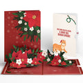 Poinsettia & Pine Christmas Pop-Up Card and Funny Cat Sentiment Set