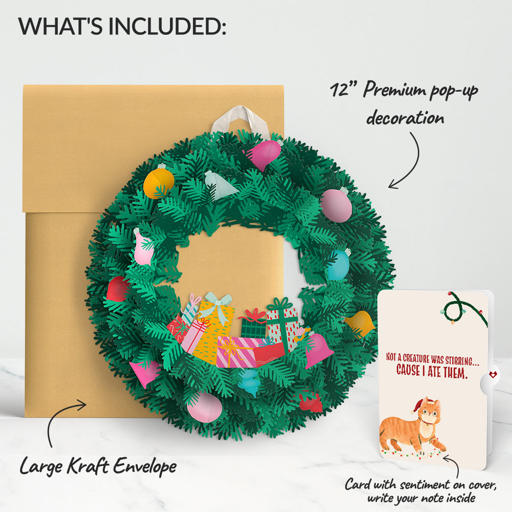 Christmas Joy Wreath and Hungry Cat Sentiment Set