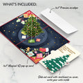 Festive Christmas Tree Pop-Up Card and Blessing Sentiment Set