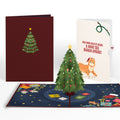 Festive Christmas Tree Pop-Up Card and Funny Cat Sentiment Set