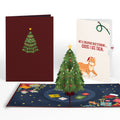 Festive Christmas Tree Pop-Up Card and Hungry Cat Sentiment Set