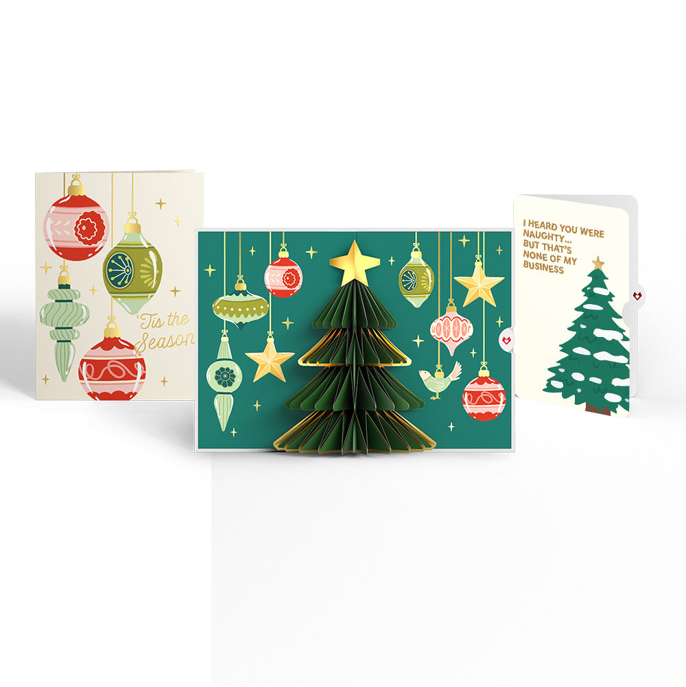 Tis the Season Christmas Tree Pop-Up Card and Funny Sentiment Set