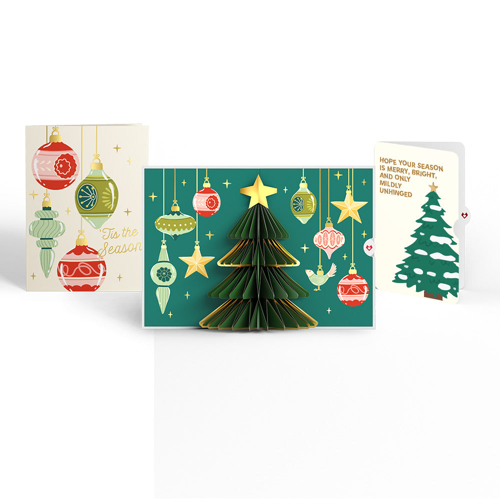 Tis the Season Christmas Tree Pop-Up Card and Blessing Sentiment Set