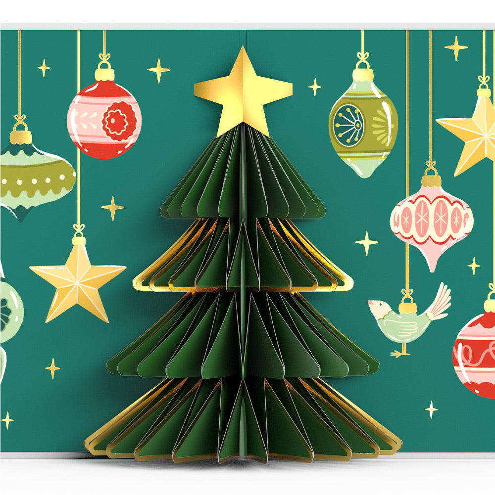 Tis the Season Christmas Tree Pop-Up Card and Blessing Sentiment Set