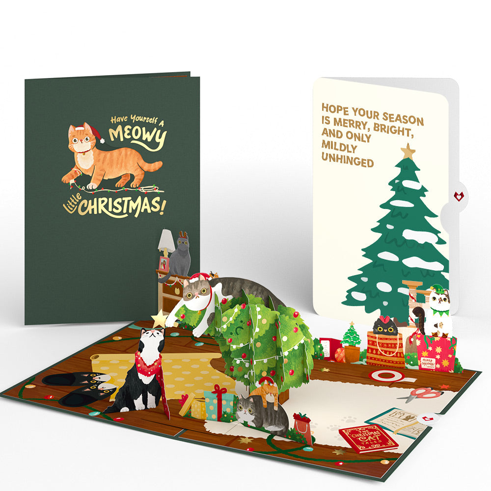 Meowy Little Christmas Cats Pop-Up Card and Blessing Tree Sentiment Set