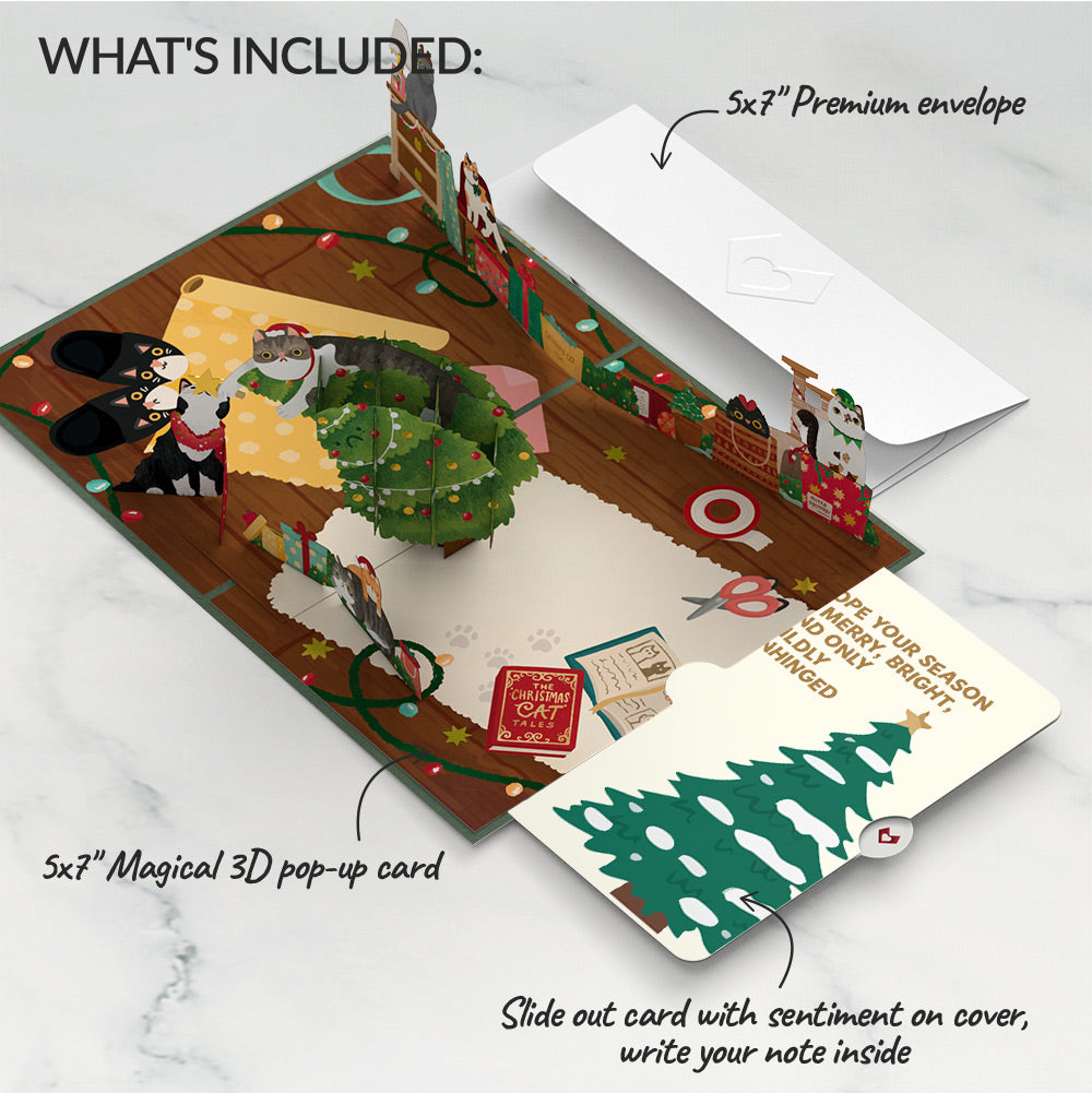 Meowy Little Christmas Cats Pop-Up Card and Blessing Tree Sentiment Set