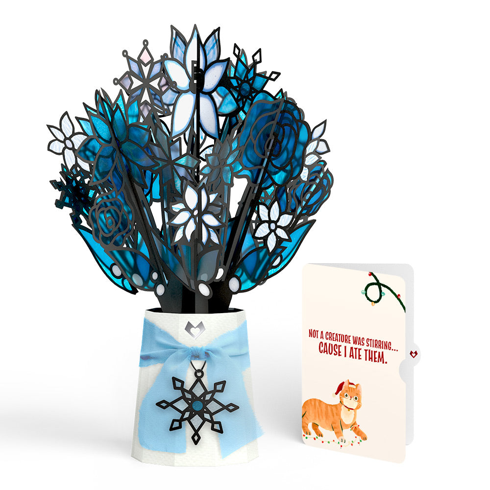 Winter Starlight Suncatcher Bouquet and Hungry Cat Christmas Sentiment Set