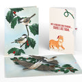 Winter Chickadees Pop-Up Card and Hungry Cat Christmas Sentiment Set