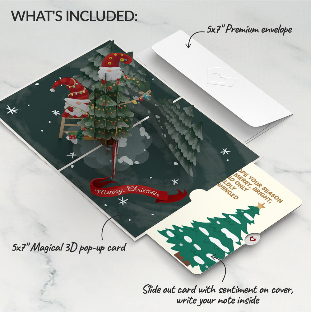 Christmas Gnomes Pop-Up Card and Blessing Tree Sentiment Set