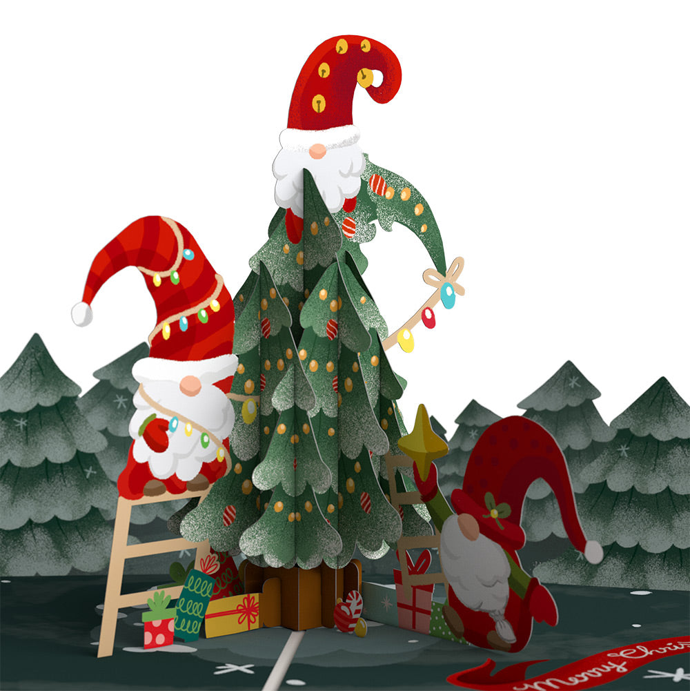 Christmas Gnomes Pop-Up Card and Funny Cat Sentiment Set