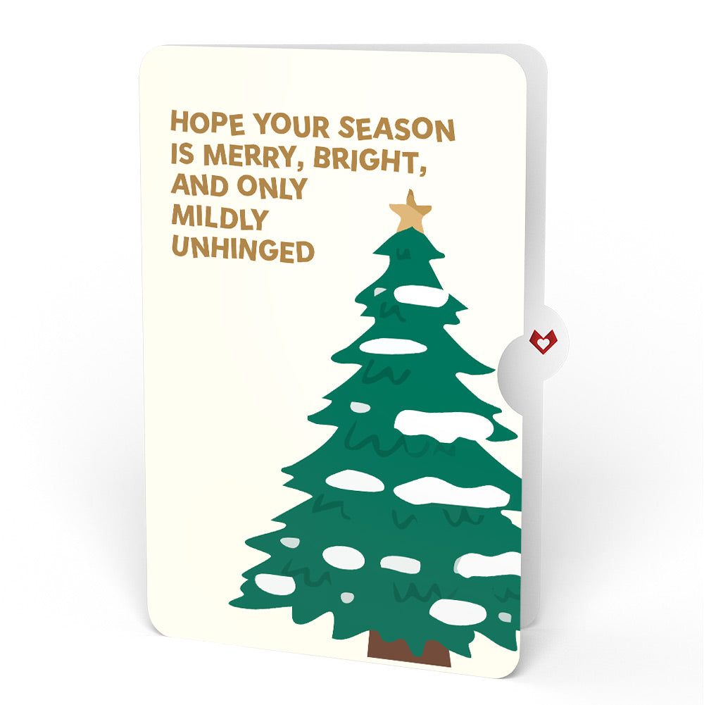 Santa Decorating a Christmas Tree Pop-Up Card and Blessing Sentiment Set