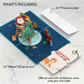 Santa Decorating a Christmas Tree Pop-Up Card and Hungry Cat Sentiment Set