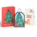 Merry Christmas Tree Suncatcher Card and Funny Cat Sentiment Set