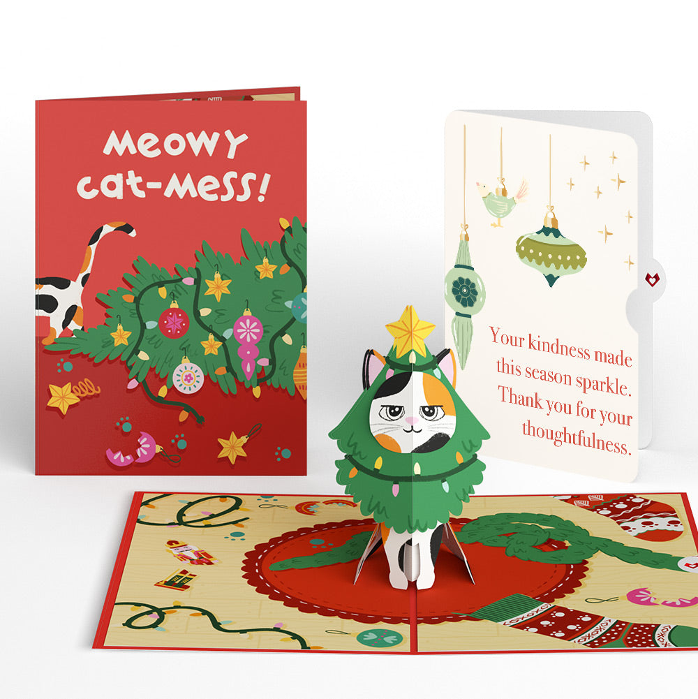 Meowy Cat-mess Christmas Pop-Up Card and Sentiment Set