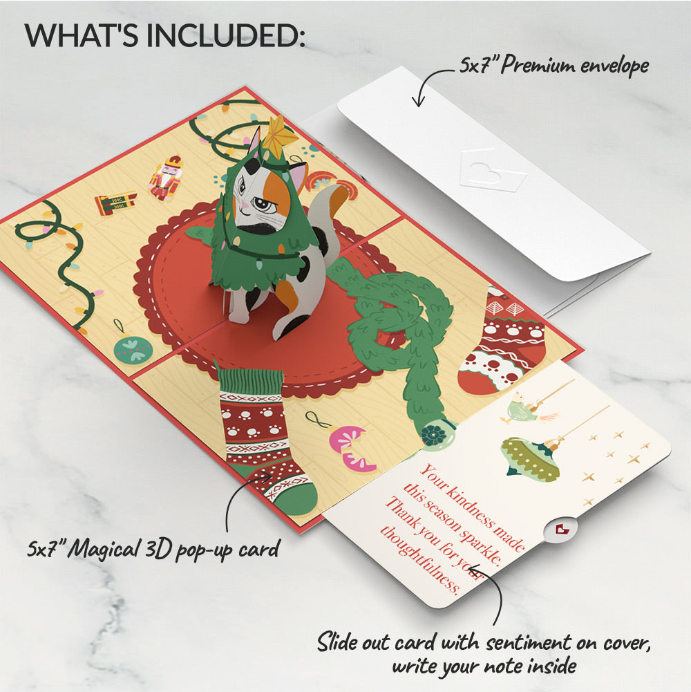 Meowy Cat-mess Christmas Pop-Up Card and Sentiment Set