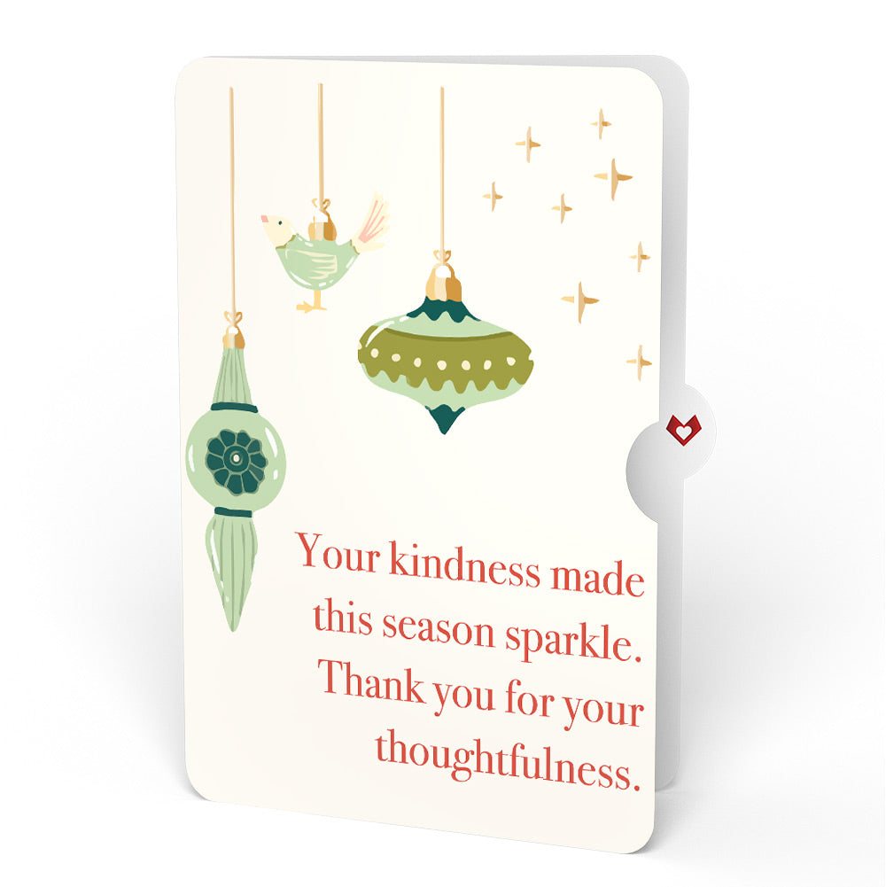 Feliz Naughty Dog Christmas Pop-Up Card and Twinkling Ornaments Sentiment Set