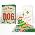Feliz Naughty Dog Christmas Pop-Up Card and Sentiment Set for Family
