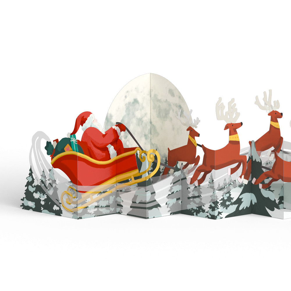 Christmas Sleigh Ride Loooooong Card™ (Expands to 2 feet) and Sentiment Set for Friend