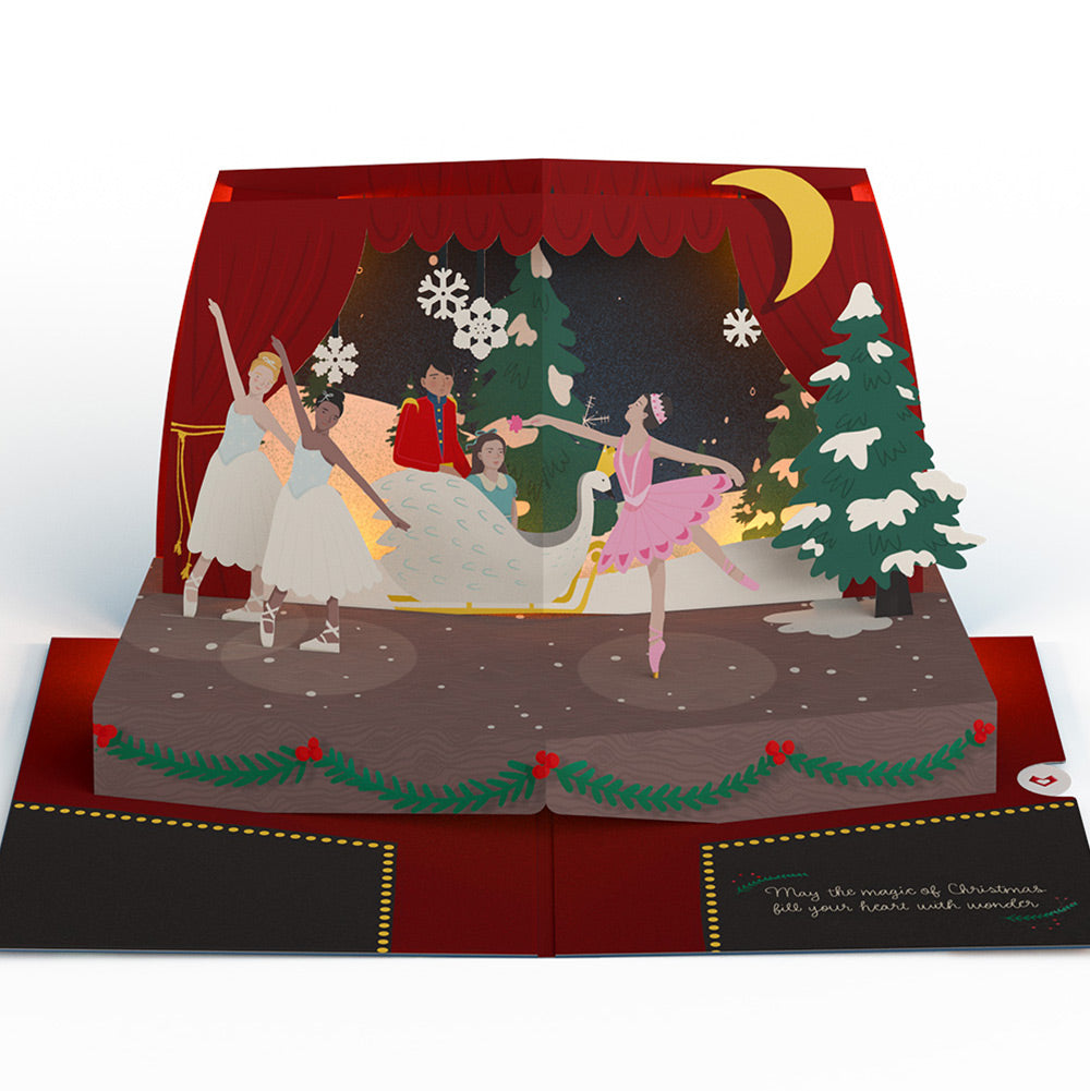 The Nutcracker Christmas Magic Music and Lights Pop-Up Card and Twinkling Ornaments Sentiment Set for Friend