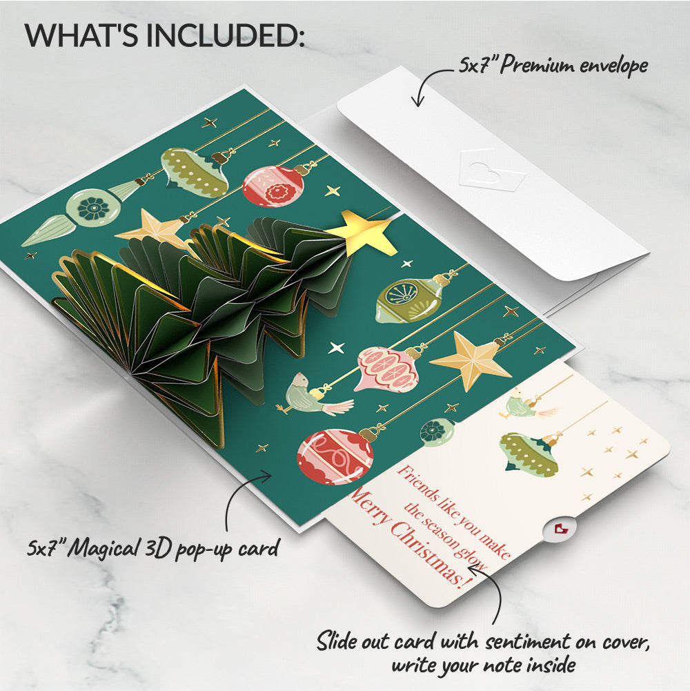 Tis the Season Christmas Tree Pop-Up Card and Sentiment Set for Friend