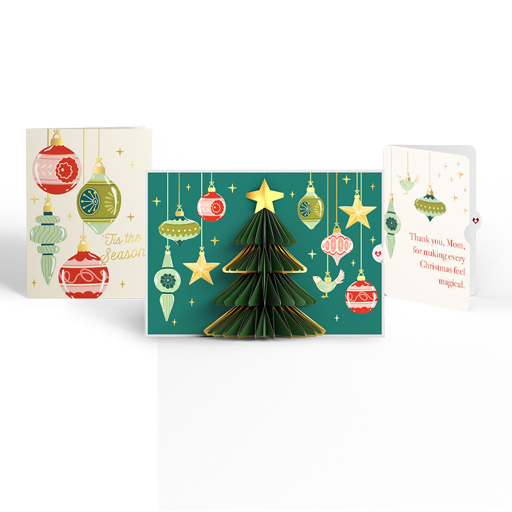 Tis the Season Christmas Tree Pop-Up Card and Sentiment Set for Mom