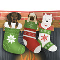 Christmas Dog Stockings Pop-Up Card and Sentiment Set for Teacher