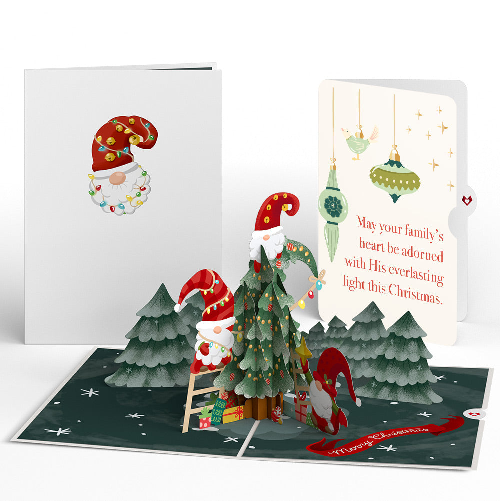 Christmas Gnomes Pop-Up Card and Sentiment Set for Family