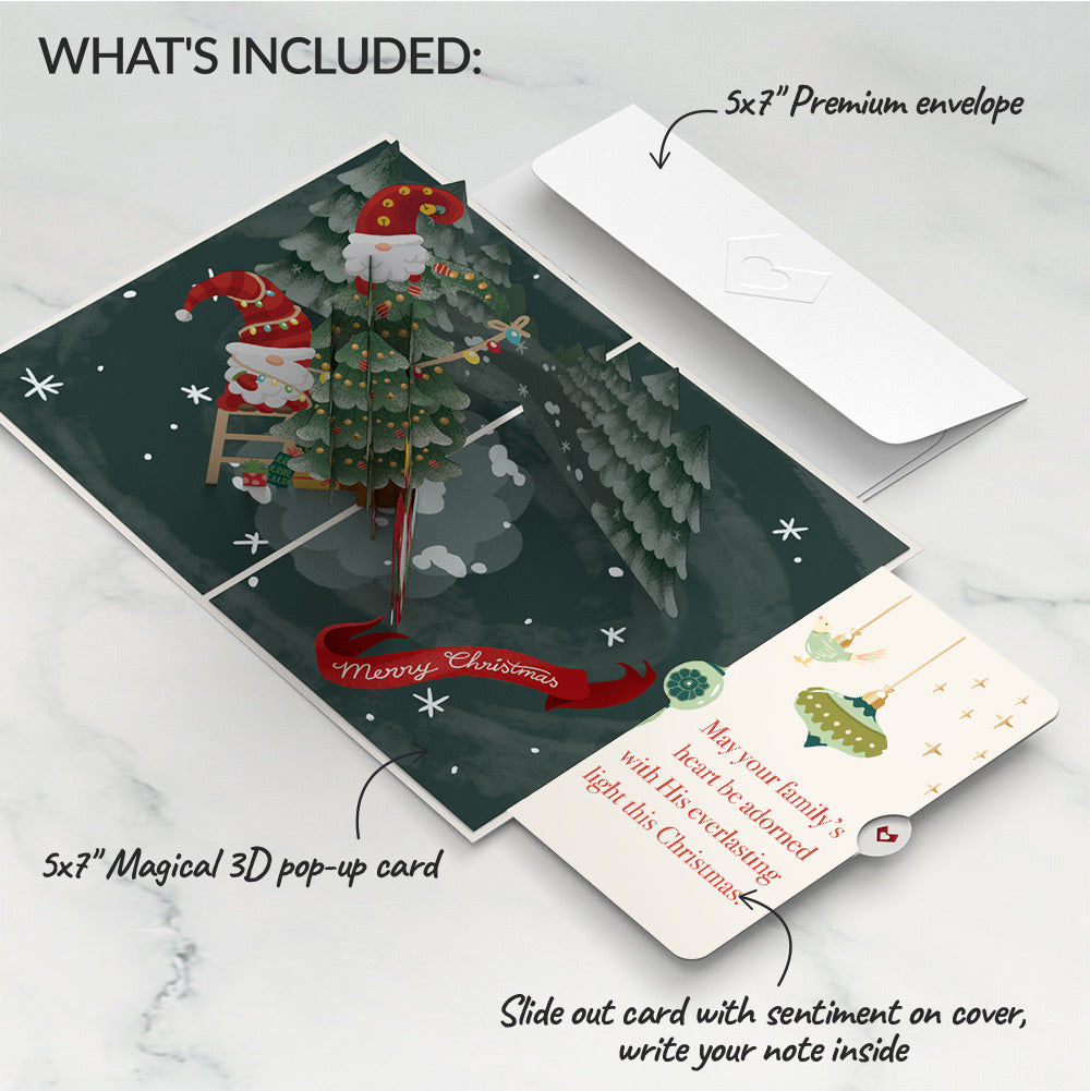 Christmas Gnomes Pop-Up Card and Sentiment Set for Family