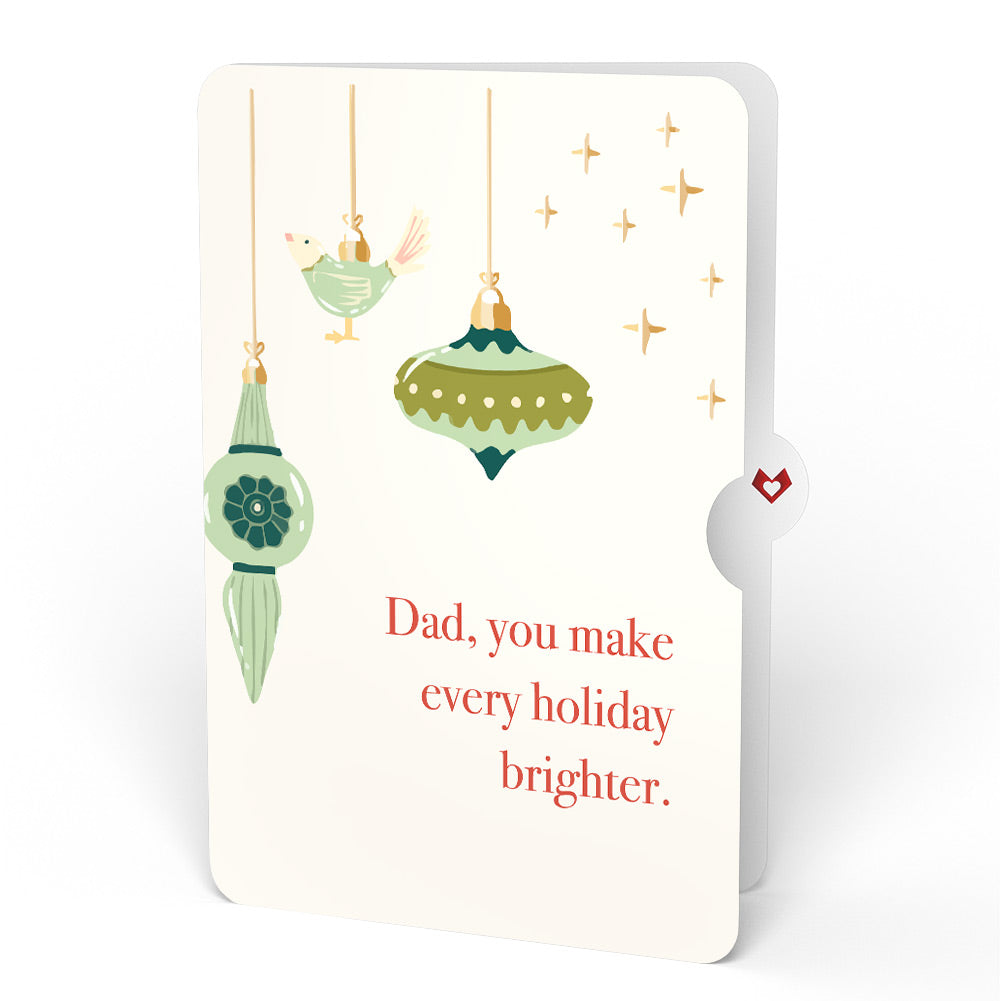 Under the Tree Merry Christmas Loooooong Card™ (Expands to 2 feet) and Sentiment Set for Dad