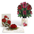 I Love You Roses Pop-Up Card & Suncatcher Bouquet Bundle