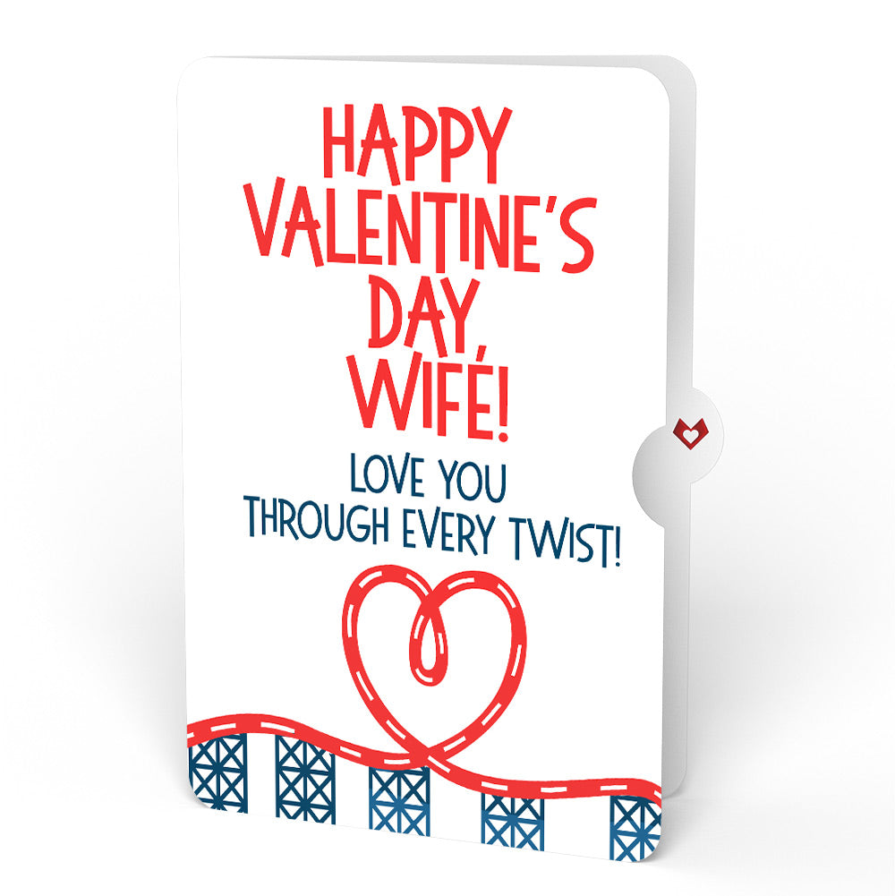 Love Rollercoaster Pop-Up Card and Valentine Sentiment Set for Wife