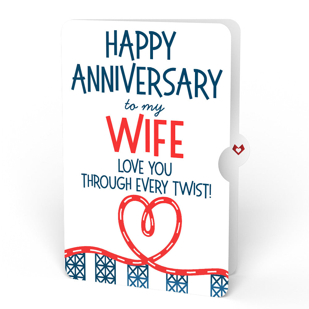 Love Rollercoaster Pop-Up Card and Anniversary Sentiment Set for Wife
