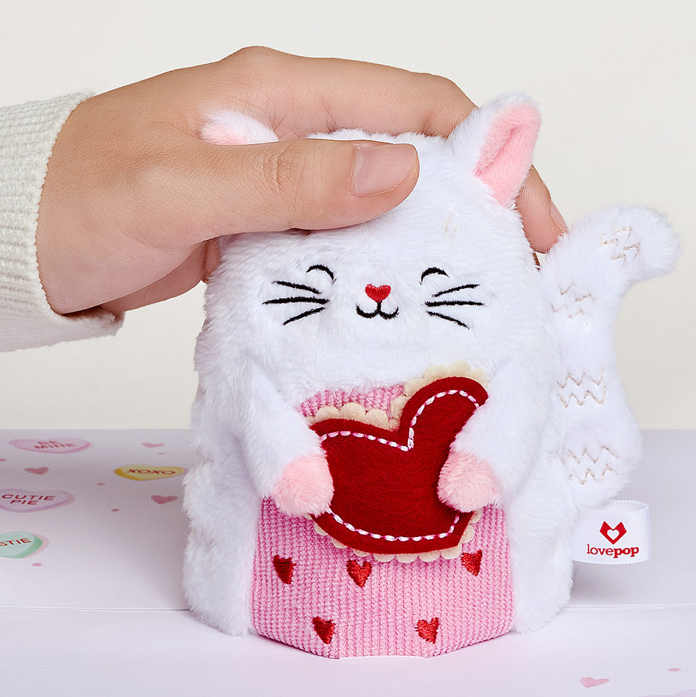 'Happy Valentine's Day' Love Cat Plushpop Card and Sentiment Set for Husband