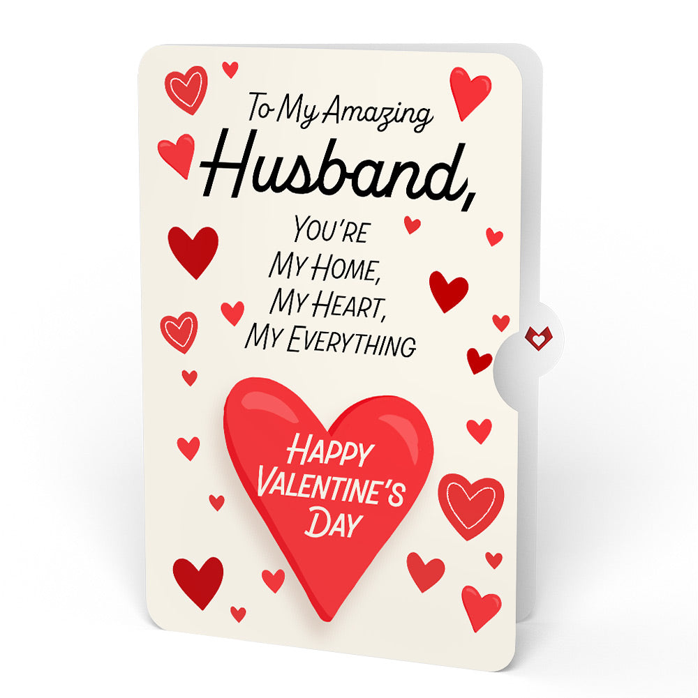 Happy Valentine's Day Cherry Blossom Tree Pop-Up Card and Sentiment Set for Husband