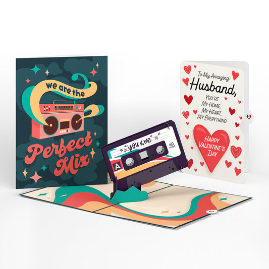 The Perfect Mixtape Valentine Pop-Up Card and Sentiment Set for Husband