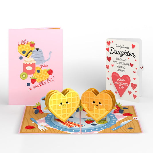 Like You a Waffle-Lot Valentine Pop-Up Card and Sentiment Set for Daughter