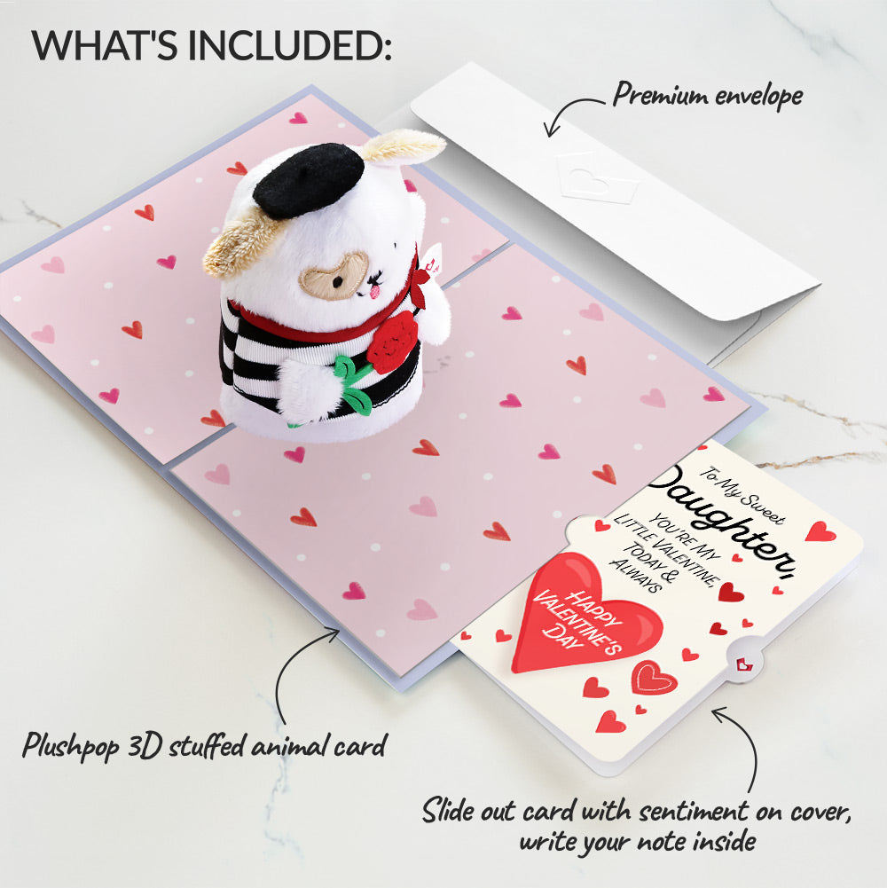 French Love Dog Plushpop Card and Full of Hearts Valentine
