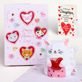 'Happy Valentine's Day' Love Cat Plushpop Card and Sentiment Set for Daughter