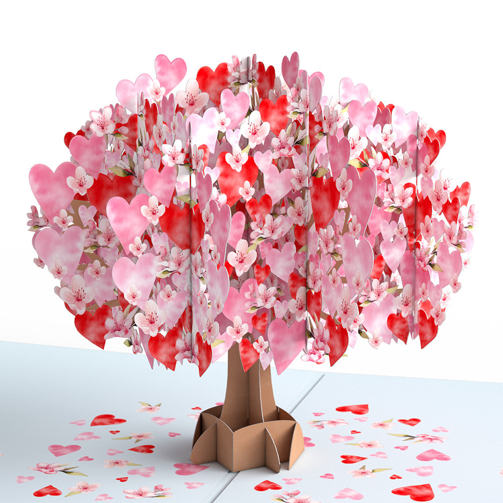 Happy Valentine's Day Cherry Blossom Tree Pop-Up Card and Sentiment Set for Daughter