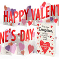Happy Valentine's Day Loooooong Card™ (Expands to 2 feet) and Sentiment Set for Daughter