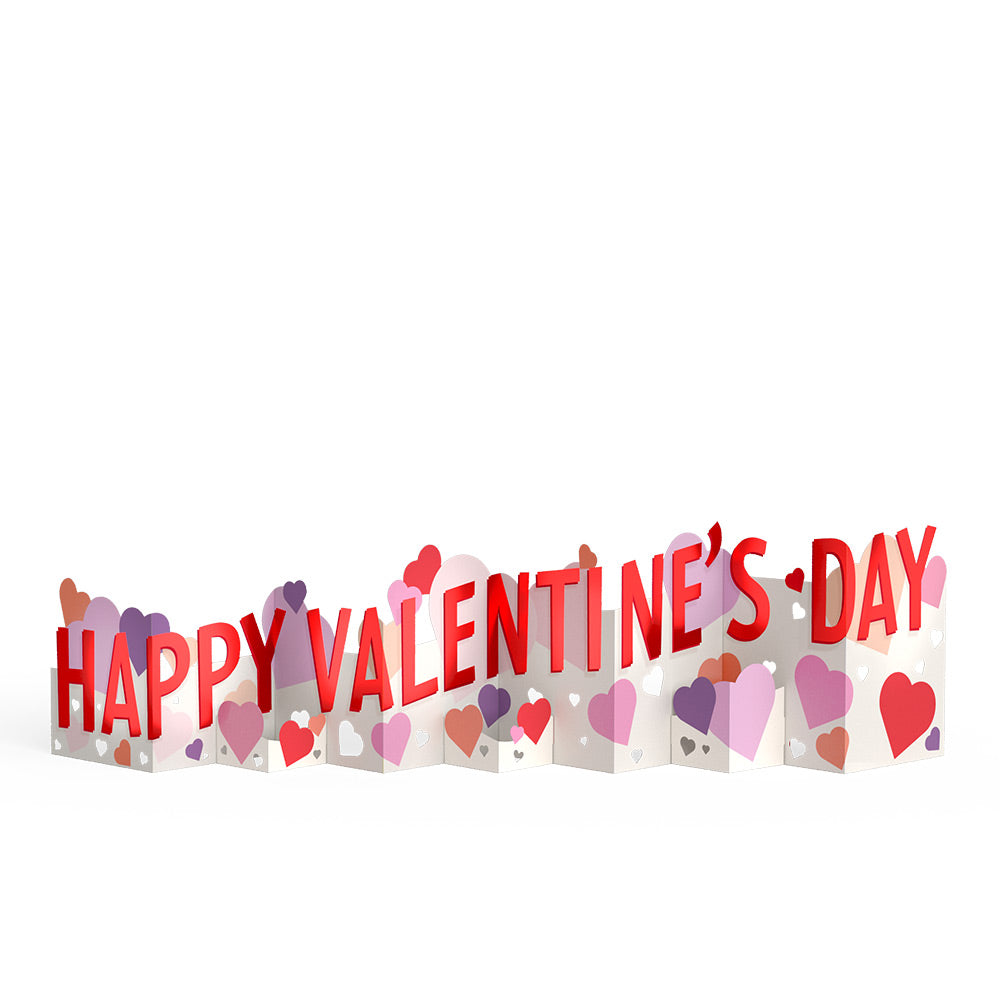 Happy Valentine's Day Loooooong Card™ (Expands to 2 feet) and Sentiment Set for Daughter