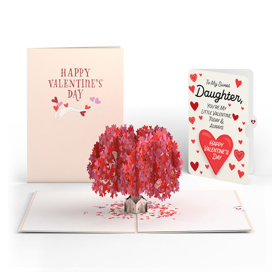 Valentine’s Day Tree Pop-Up Card and Sentiment Set for Daughter
