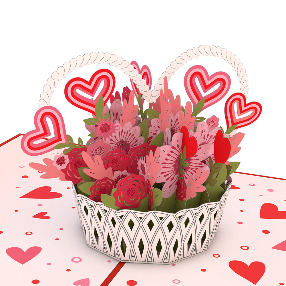 Valentine's Day Basket Pop-Up Card and Sentiment Set for Daughter