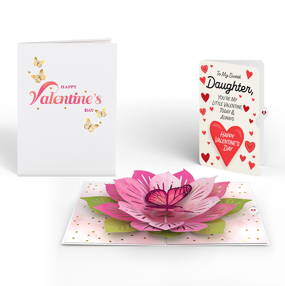 Valentine’s Day Butterfly Pop-Up Card and Sentiment Set for Daughter