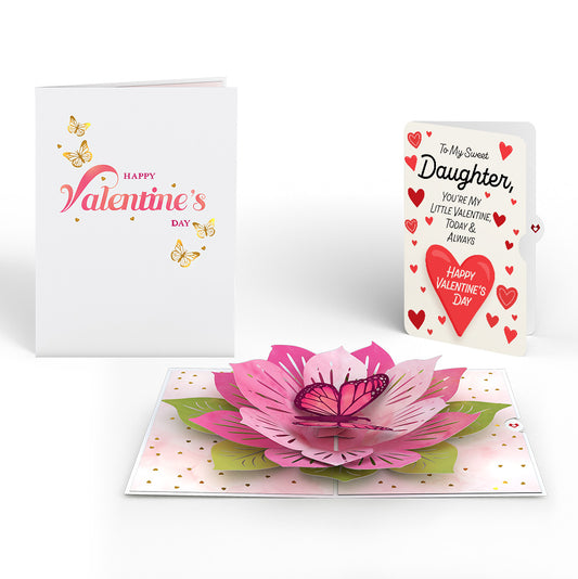 Valentine’s Day Butterfly Pop-Up Card and Sentiment Set for Daughter